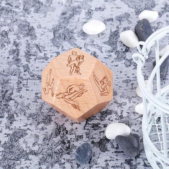 Date Night Dice Spice Life with Up Your Love 18 aufregende Yoga-Posen Vielseitig aus Holz