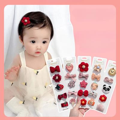 5 τμχ/παρτίδα Cartoon Cute Baby Hair Clips for Newborn Flower Modeling Hair Clips Kids headwear Bowknot Snap Hair Clamp pins