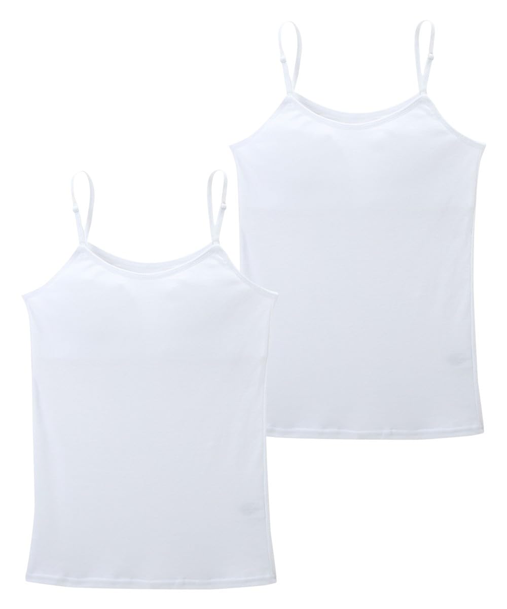 

Nissen Cotton Soft Padded Camisole Undershirts of Size 150 Children s 100% (Set 2) (Girls) White,