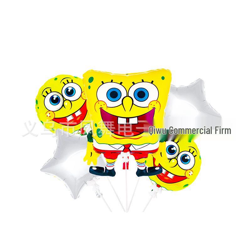 SpongeBob Birthday Party Disposable Tableware Set: Plates, Cups, Napkins, Cartoon Decorations for Girls