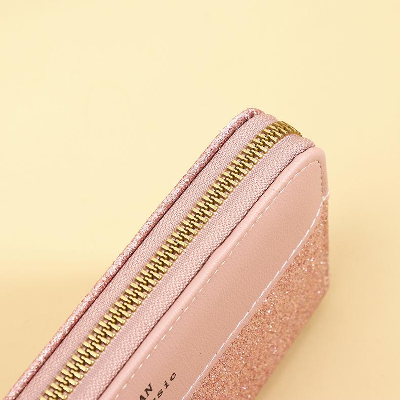 Cüzdan Uzun Kadın Fermuarlı Cüzdan Kadın Kore Versiyonu Ekleme Zıt Renk Püsküllü Çok Yönlü Kart Çantası Telefon Çantası