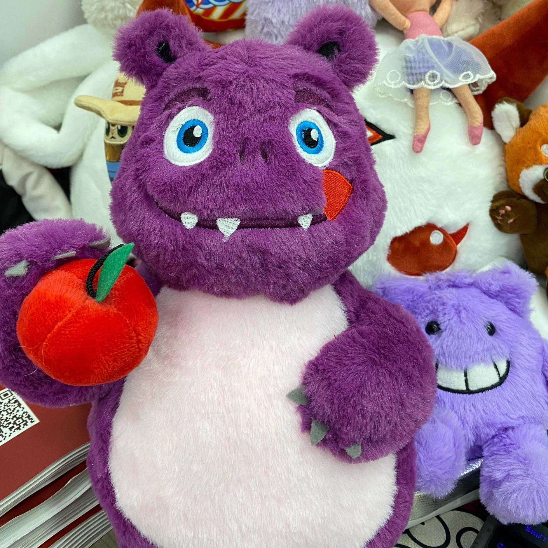Милая плюшевая кукла-монстр с фиолетовым ртом 32cm — фото 4
