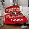 49Ers Football Team Logo Customized Your Name Blanket Lightweight And Comfortable Warm Blanket Suitable For Bed Home Chair Office Sofa Camping