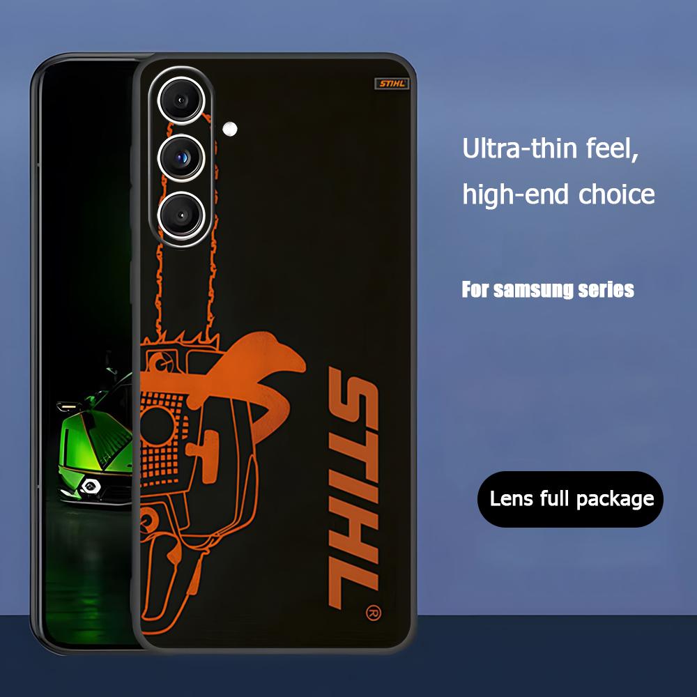 Werkzeugmarke LOGO S-STIHL Handyhülle Für Samsung Galaxy S25 S24 S23 S22 S21 S20 Plus Ultra Note20 Weich Schwarz Samsung S22 black