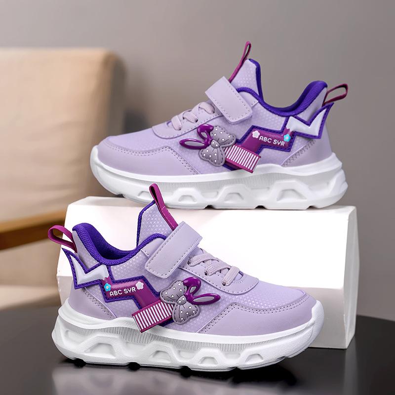 Girls' shoes 2025 autumn and winter leather classmates girls' sports shoes medium and older children's running shoes children's sports shoes tide