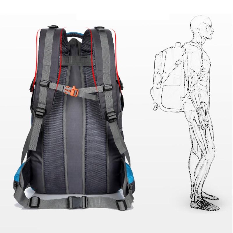 Spacious 50l Camping Backpack Travel Outdoor Bag With Waterproof Features For Hiking
