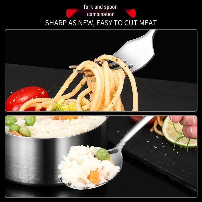 304 Stainless Steel Korean Long Handle Dining Fork Set