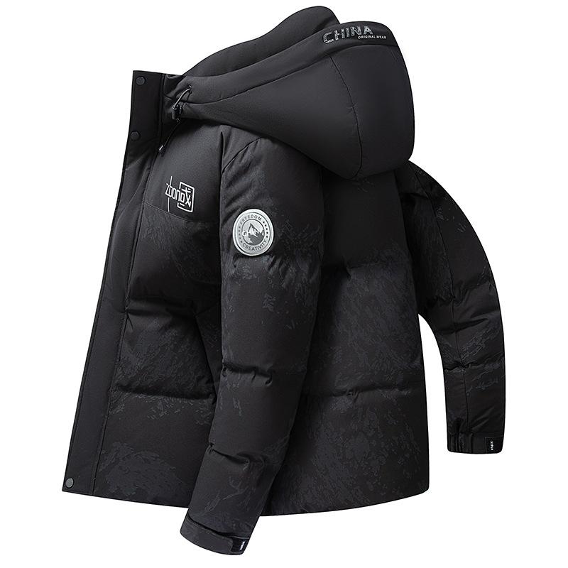 

Куртка-пуховик с капюшоном на утином пуху мужская утолщенная молодежная камуфляжная короткая куртка-пуховик осенне-зимняя мужская одежда 3XL