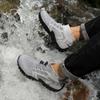 Outdoor Sneakers for Men Anti-slip Hiking Sports Shoes Breathable Mesh Ankle Boots Barefoot Climbing Shoes Wear-resistant Big Size 48