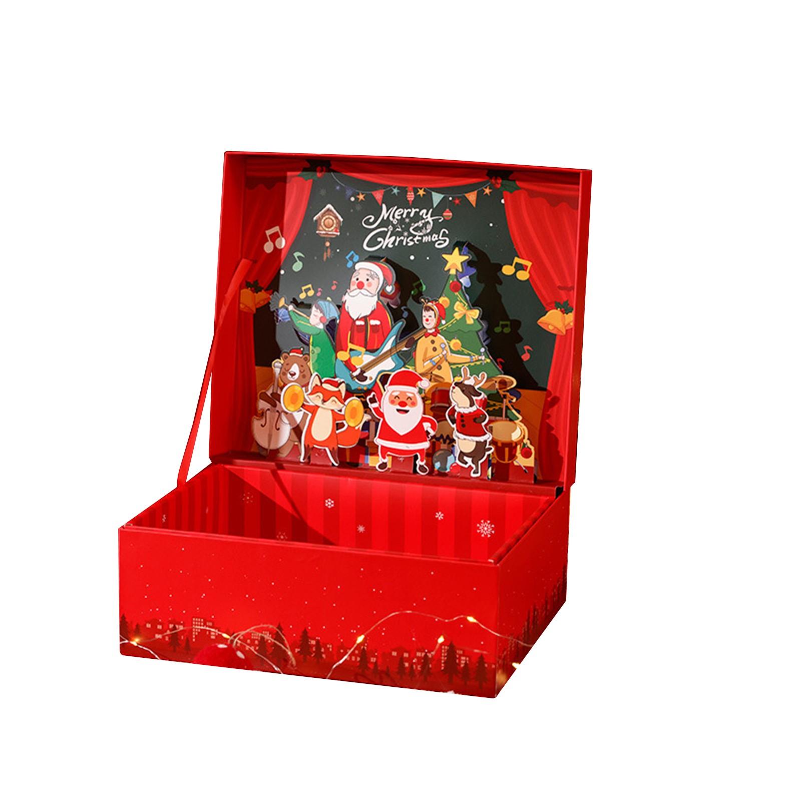 

Рождественская подарочная коробка Креативная 3D-флип-трехмерная подарочная коробка Рождественский шарф Перчатки Подарочная упаковочная коробка A