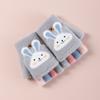 Kids Winter Gloves Flip Top Half Finger Warm Knitted Writing Gloves for Boys Girls Children Cartoon Gloves for 4 to 10 Years