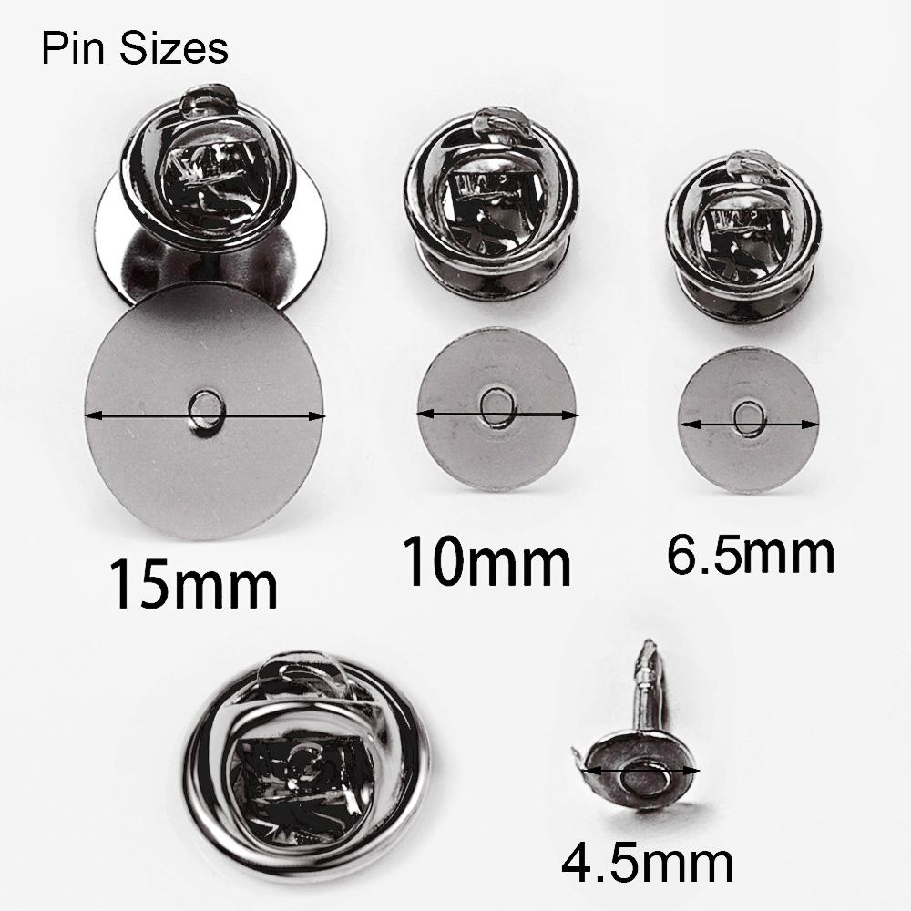 50 Jeux Broches Attaches Bouton Fermoir Papillon Support Badge à Pression Attache Broche Clou Attaches pour Bijoux DIY