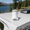 Motorhome Vent Light Assembly for Round Roof Opening, Roof Mounted Component with Integrated LED Using 12V Power