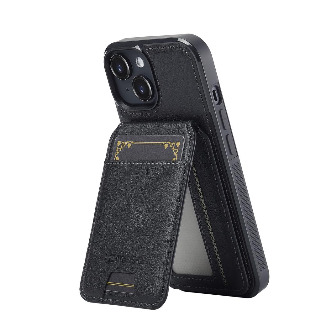 LC.IMEEKE L3 For iPhone 13 Mini Magnetic Case Detachable Card Holder Leather TPU Mobile Cover