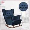 Diana Rocking Chair, Scandinavian, Family Meble, Navy Blue, Dark Blue