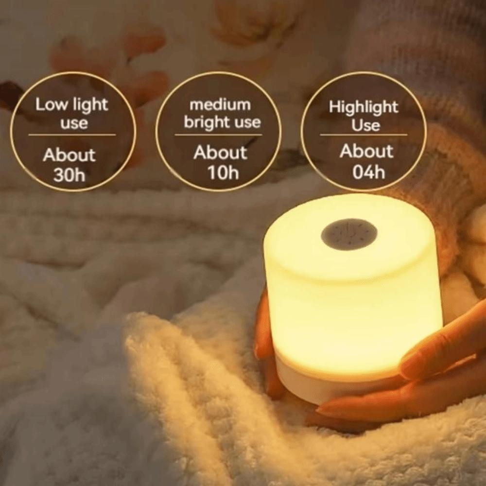 Adjustable Brightness LED Touch Lamp Motion Sensor Portable Dimmable Night Light Rechargeable Touch Control Bedside Table Lamp