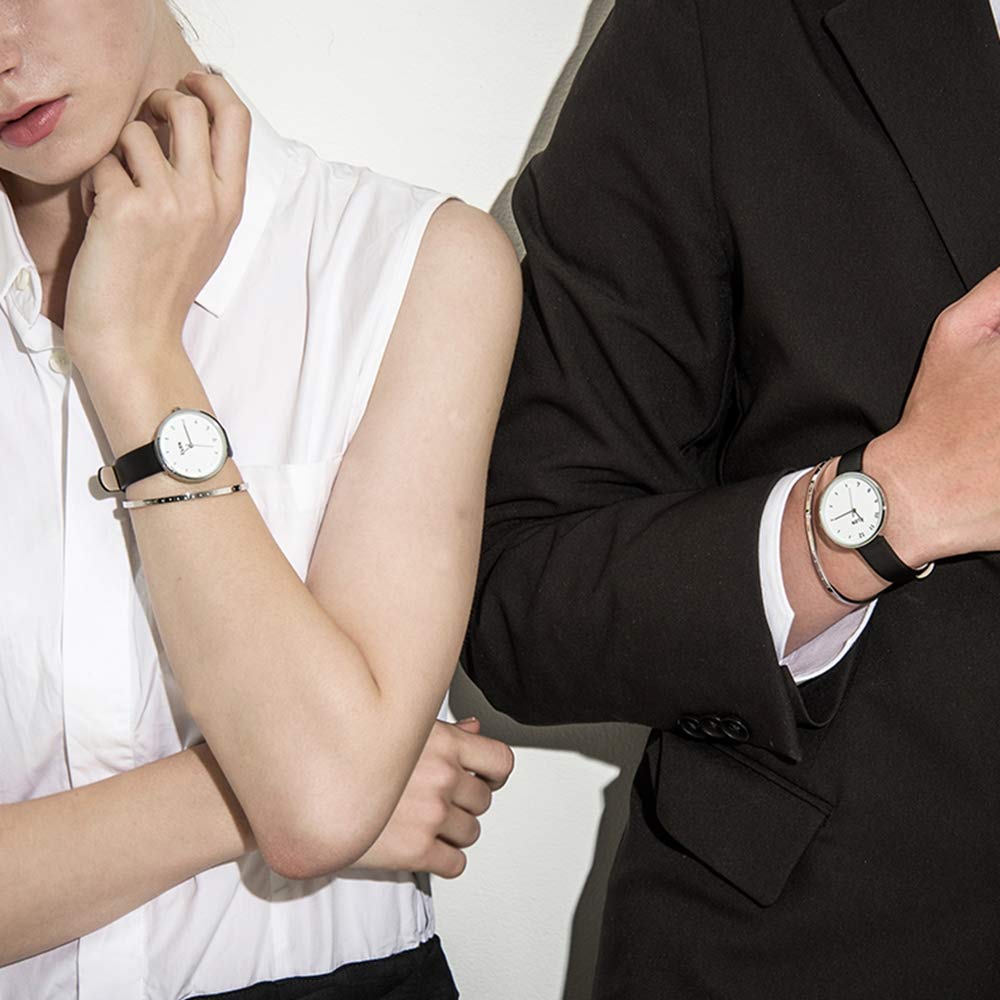 KLON CONNECTION ELFIN FIRST 33mm Simple Unisex for Men and Business Watch, Black, Women,