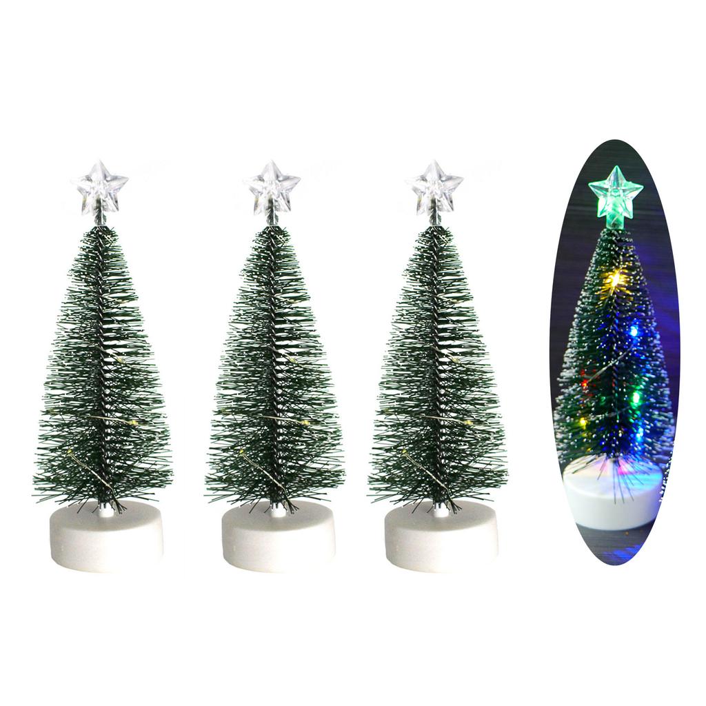 Durable Mini Artificial Snow Simulation Frost Pine Christmas Tree Decorations Add Holiday Spirit with Delicate Ornaments
