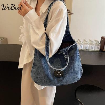Casual and Versatile Denim Handbag for Women, 2025 New Fashionable and Stylish Large Handbag