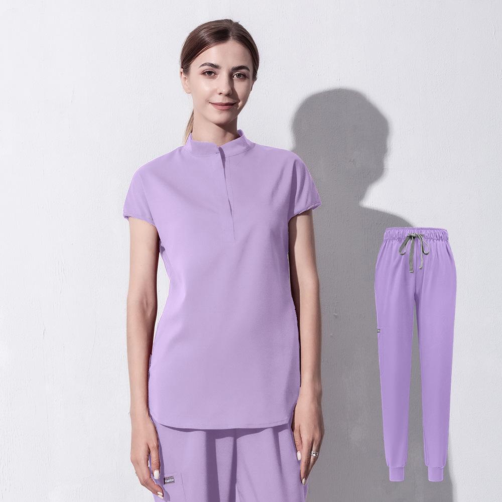 

Хирургическая одежда Стоматологическая операционная Одежда для мытья рук Эластичная Женская Одежда для скраба для рук Комплект Рабочей одежды для врача и медсестры для полости рта S фиолетовый