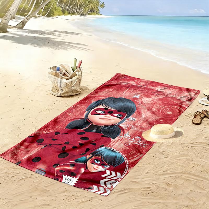 Ladybug Beach Towel, Durable and Easy to Clean, Soft and Vibrant Beach Towel Perfect for Travel