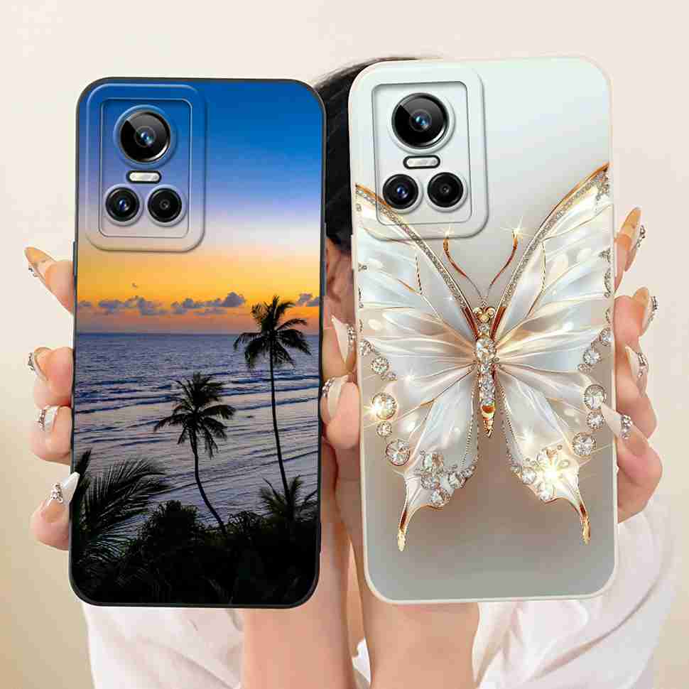 6.7" For Realme GT Neo3 5G 2022 Case Luxury Dragon Butterfly Soft Silicone Cover For Realme GT Neo 3 RMX3560 Protective Shell
