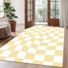 Washable Checkered Rug  Classic Black and White Area Rug Super Soft Carpet for Bedroom Living Room Kids Room Dorm Home Decor