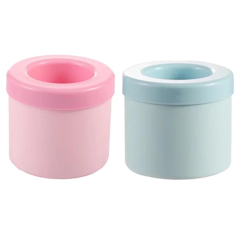 Ice Bucket Cup Mold Ice Cubes Tray Food Grade Quickly Freeze Mini Silicone Ice Cube Mold Circular Ice Bucket Ice Storage Box Ice