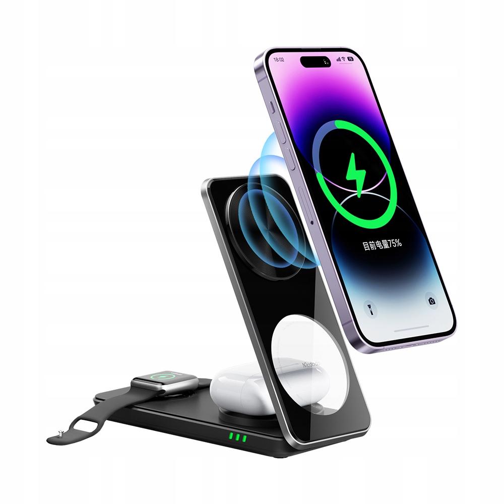 3In1 Qi Docking Station For Iphone, Airpods, Watch, White, Mcdodo
