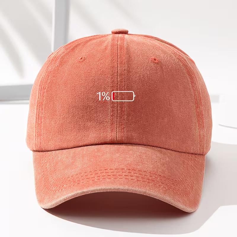 TEMU Hot-selling Baseball Cap Retro Washed Old Cap Battery Printed Hat Outdoor Travel Visor Hat