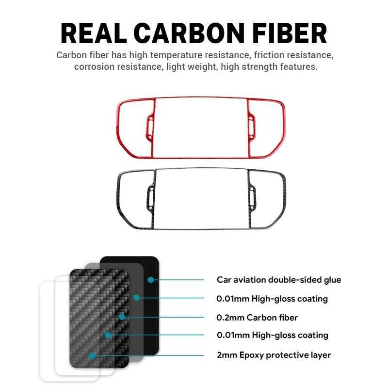 For Kia Sportage 2017 2018  LHD RHD Real Soft Carbon Fiber Sticker Car Central Center AC Outlet Interior Trim Accessories