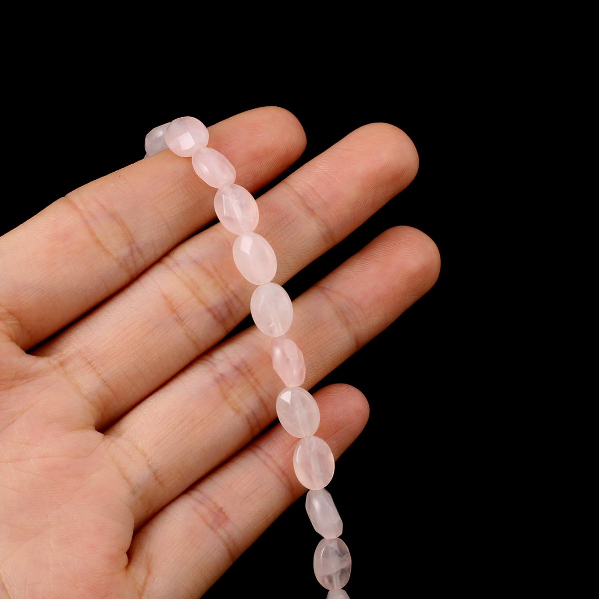 

Бусины из натурального камня опал/розовый кварц овальные граненые бусины для изготовления ювелирных изделий DIY ожерелье браслет серьги аксессуар Rose Quartz/8x6x4mm