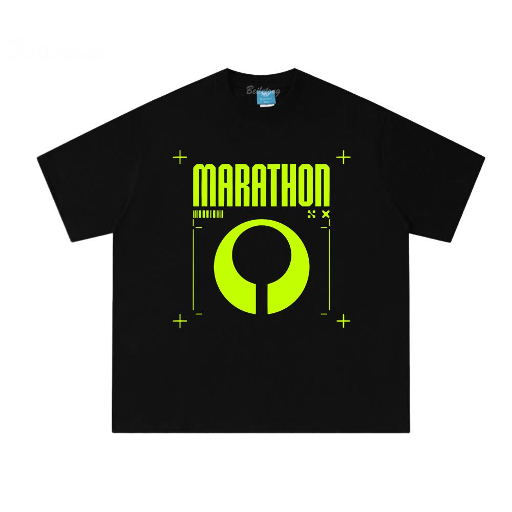 Marathon Shooting Game T-Shirt Men Women 100% Cotton 2026 Summer Game Print Tee Unisex Shirts XS