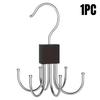 1/2/3/5Pcs 360° Rotating Storage Hanger Hook Multi-Claw Metal Belts Rack Wardrobe Organizer Bras Ties Scarves Closet Supplies