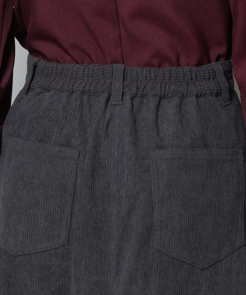 Nano Universe Weicher Cord-Maxi-Rock für Damen, Größe F, 037, Elfenbein, 673-5230319