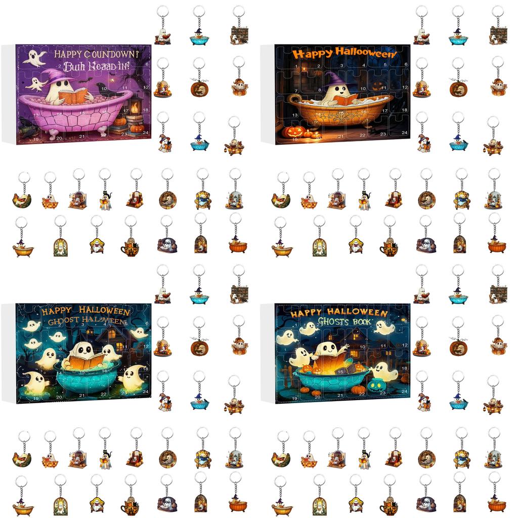 Halloween Ghost Keychain Series With Acrylic Material For Party Decor And Collectors