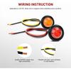 Nilight 10 PCS 3/4 Inch Round Mini LED Clearance Light LED Front Rear Side Marker Indicator Light Marker Light for Truck RV Car Bus Trailer Van