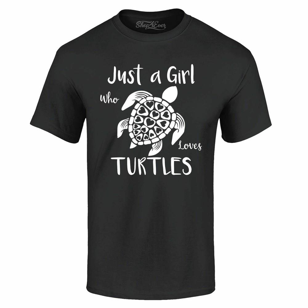 

Just A Girl Who Loves Turtles T-shirt Turtle Lover Marine Bio Shirts XL