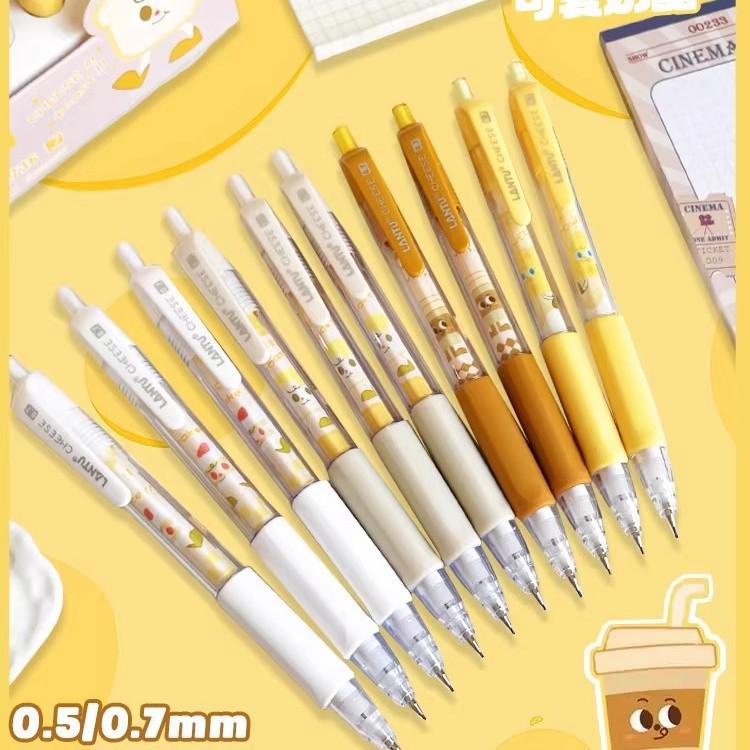 Roztomilá tužka s mechanickým posuvem Cute Cheese 0,5/0,7 mm – Odolná, není třeba ořezávat, tuha odolná proti zlomení