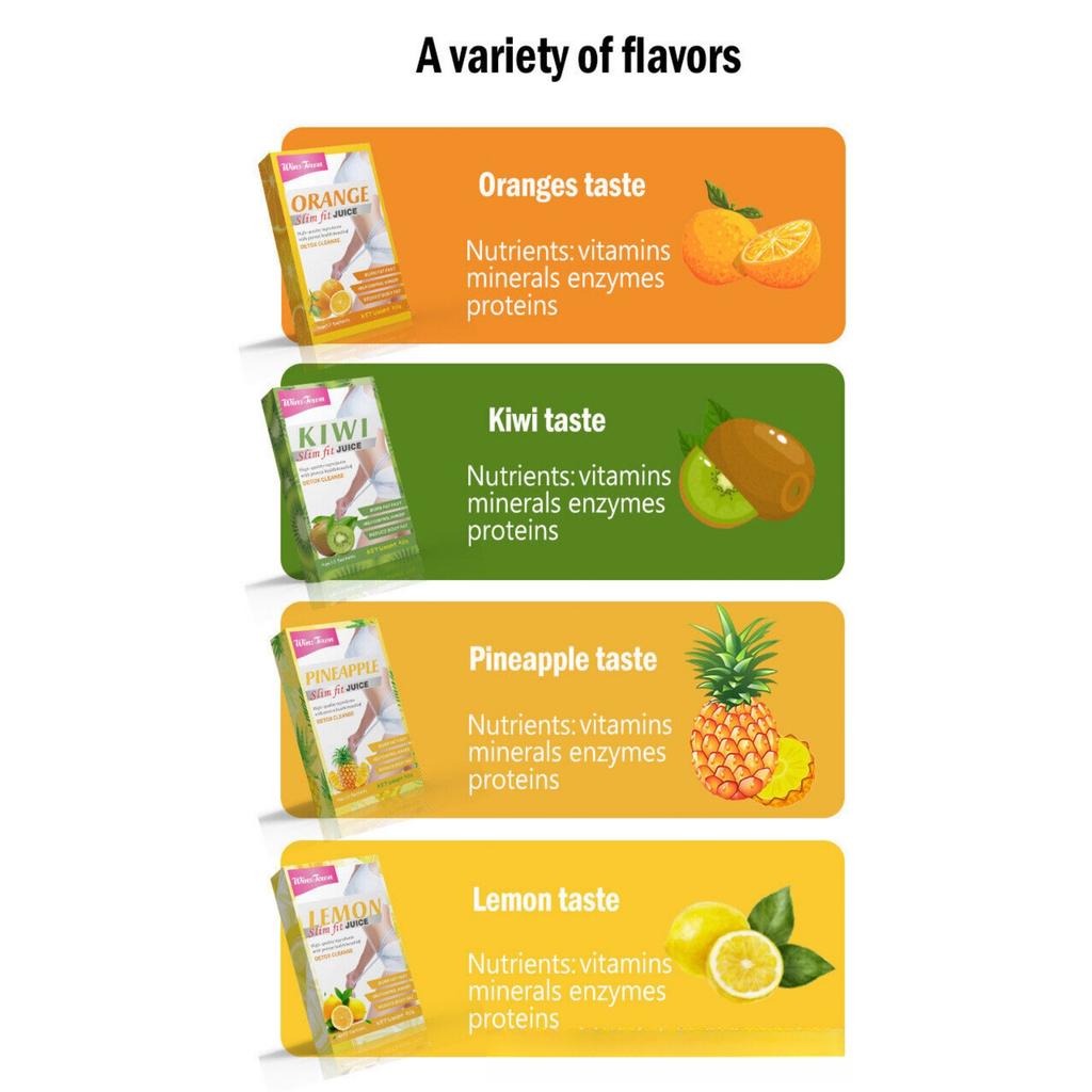 Slim Fit Juice Weight Loss Instant Kiwi Lemon Powder Pineapple Juice Slim Tea