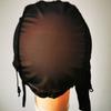Hairnet Black French Net with Fastener Tape Elastic Ice Silk Trim Hollow Embroidery Lace