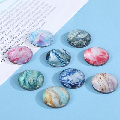 Custom Marble Pattern Crystal Glass Fridge Magnet with Flowing Sand Design