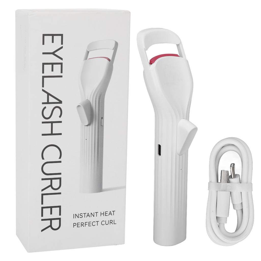 Electric Eyelash Curler Long Lasting Portable Heated Eyelash Curler with Silicone Pad for Women