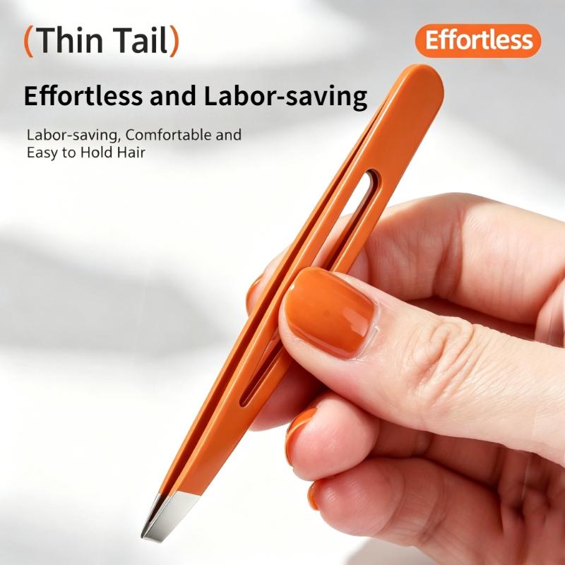 Stainless Steel Precision Tweezers Ultra-Thin Pointed Tips Suitable for Beard And Eyebrow Grooming Makeup Tools Eyelash Grafting