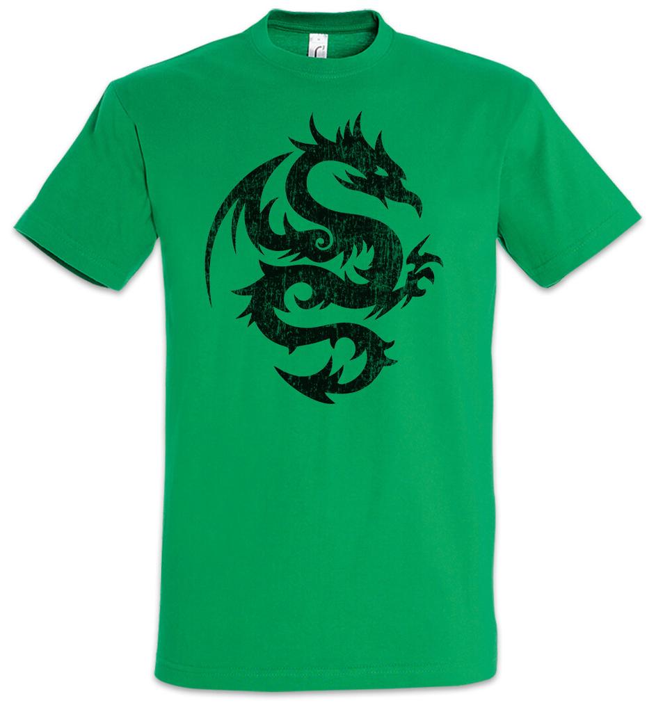 Tribal Chinese Dragon III T-Shirt Mens Womens Tees Top China Symbol Sign Tattoo Knot