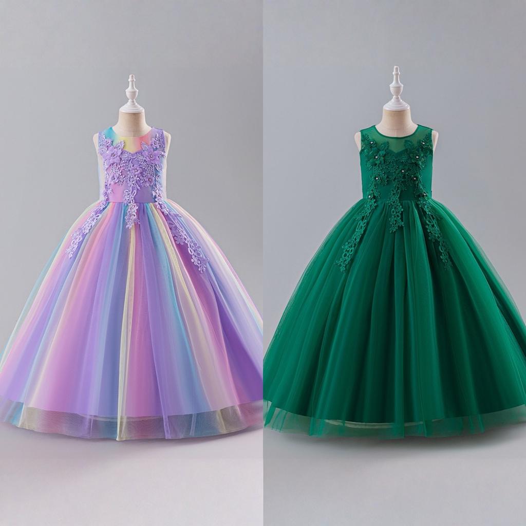 Girls Princess Gown Performance