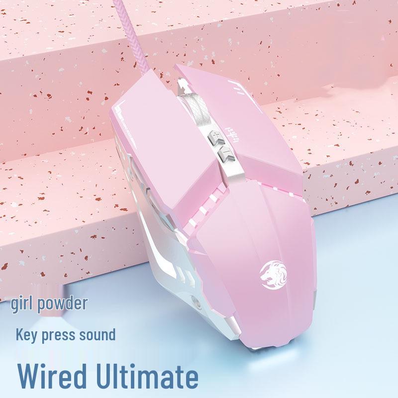 Silent Wired Gaming Mouse with Macro Functionality for Esports and Office Use