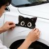 Car Stickers Black Cat Waterproof PVC Decals Scratches Masking Cute Creative Applicable for Cars Motorcycles