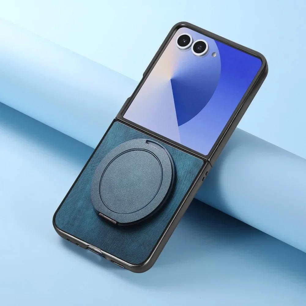 Magnetic Case for Magsafe Samsung Galaxy Z Flip 7 6 5 4 3 Z Fold 7 6 5 4 3 Macsafe Ring 360° Rotating Invisible Kickstand Cover