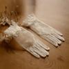 Breathable Bridal Gloves Thin Mesh Lace Gloves Holy Wedding Mittens  Party